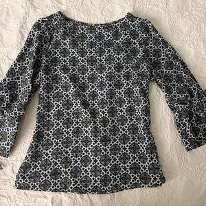 Chase Land’s End uniform top blouse tie sleeves